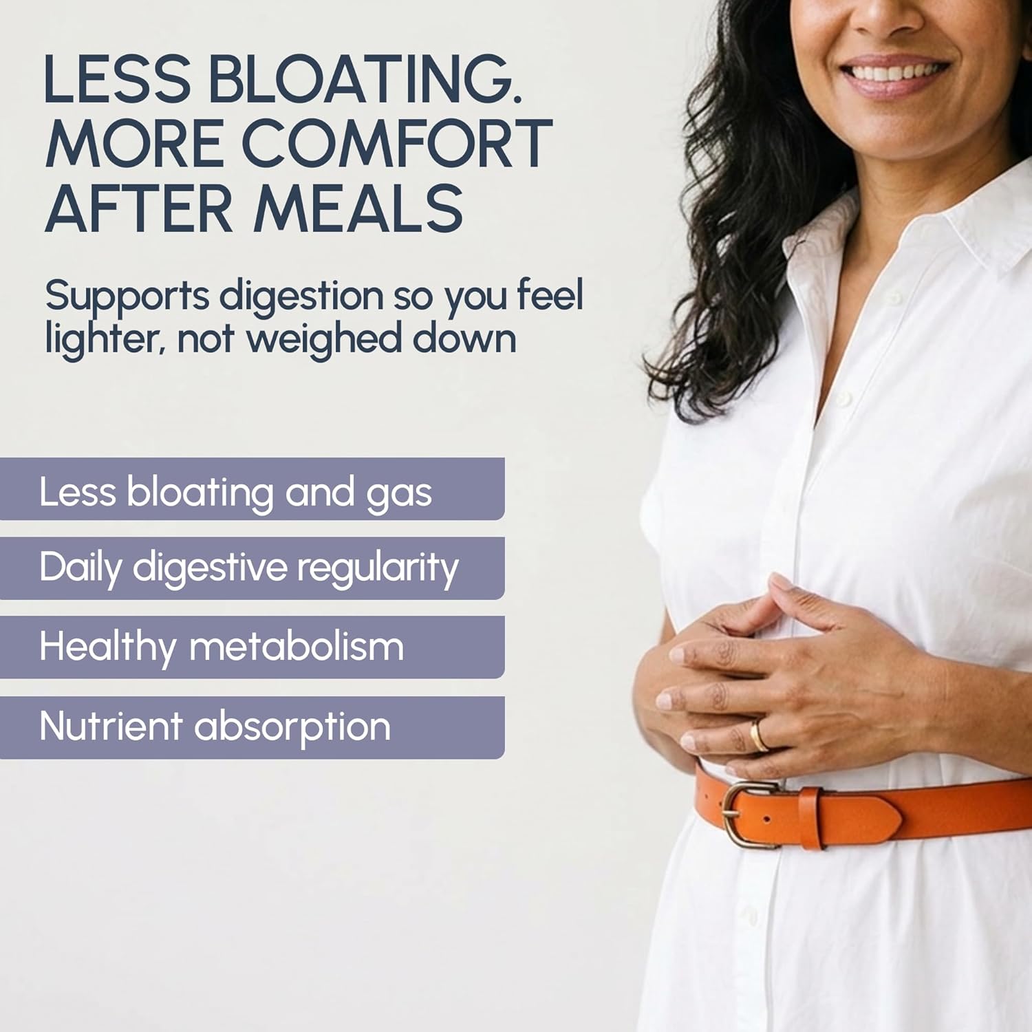 Digestive Enzymes for Bloating & Gas – Supports Food Breakdown & Nutrient Absorption – 6 Enzymes + 3 Probiotics – Complete GI Health Supplement - RIGHTmyGUT Daily Digestive Support – 60 Vegan Capsules