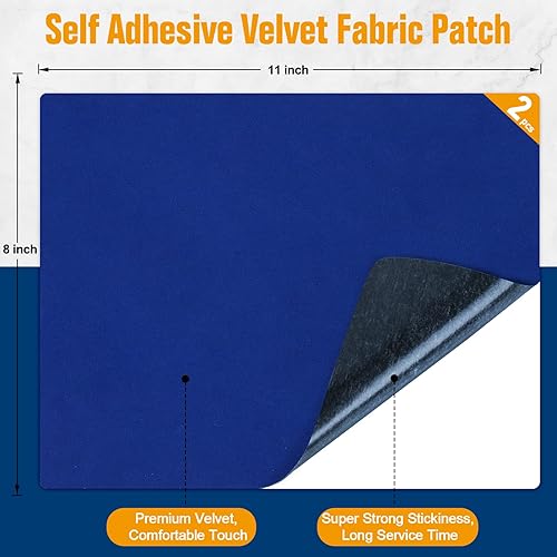 Miniatura 3 de ILOFRI Parche de reparación de sofá de tela autoadhesivo de 8 x 11 pulgadas, 2 unidades, franela de microfibra de terciopelo para tapicería,