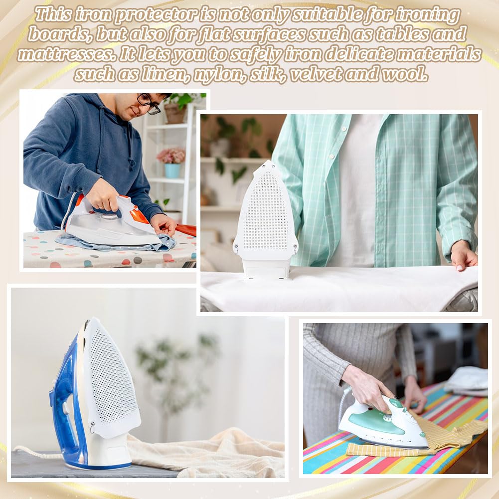 WEBEEDY 4 Stück Bügeln Schuh Abdeckung Schutz Bügeln Unterlage Verhindert Verbrennung Bügeleisen Assistent Werkzeug mit Bügeln Brandfleck Netz Tuch Bügeleisen Schutz Abdeckung Schild für Zuhause