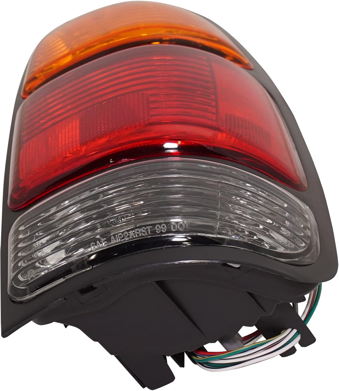 Evan Fischer Tail Light Compatible with 2000-2005 Toyota Tundra Assembly, Amber/Clear/Red Lens with Standard Bed, Regular and Access Cab Fleetside, 2-Door, Standard Cab Pickup Passenger Side