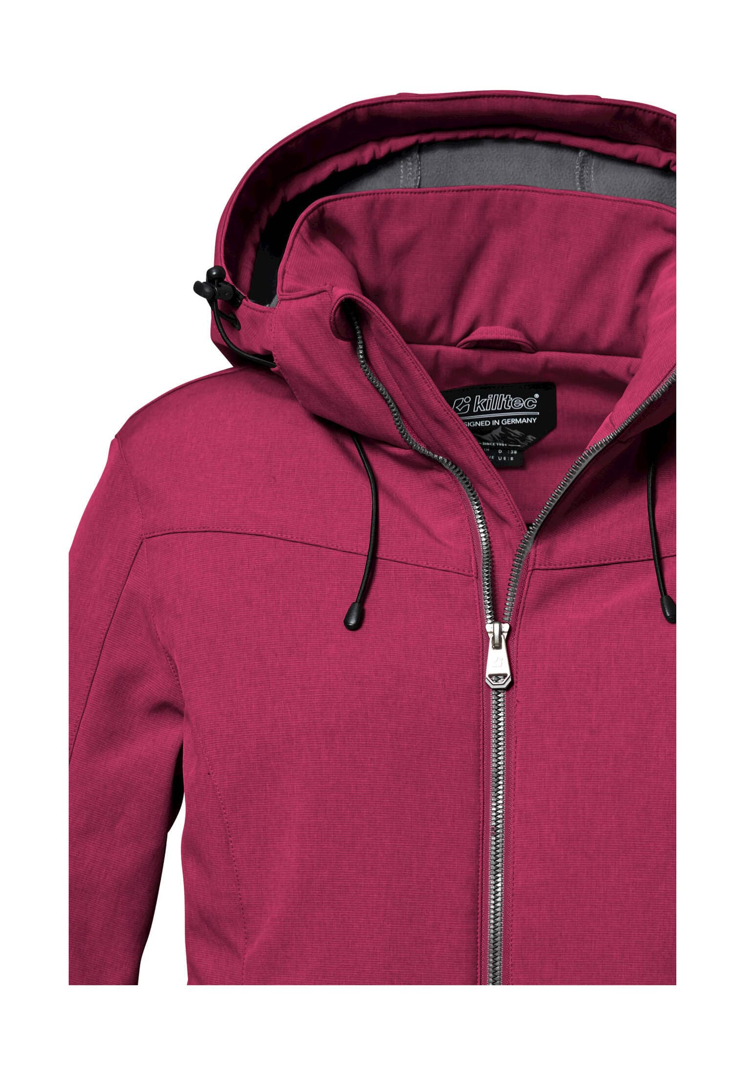 Killtec Damen Softshelljacke Softshell Jacke mit abzippbarer Kapuze Damen Softshelljacke wasserabweisend, Winddicht, atmungsaktiv