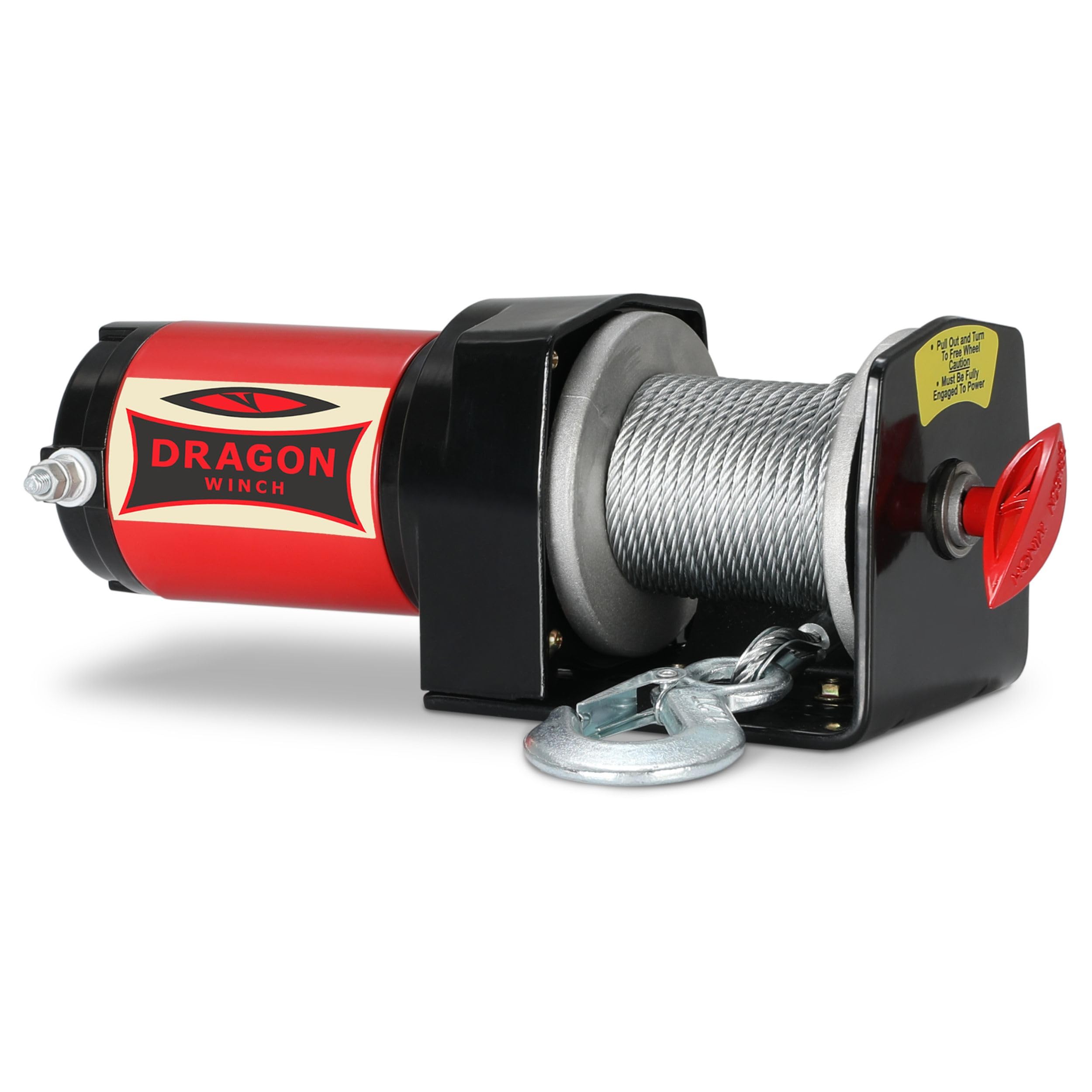 DRAGON WINCH - Elektrische Seilwinde 12V Maverick I 2000 lbs (907 kg) I Offroad Seilzug mit Stahlseil 10m I für Pflüge, Quads, ATV, UTV I 12V Seilwinde mit Zubehör I keine Fernsteuerung