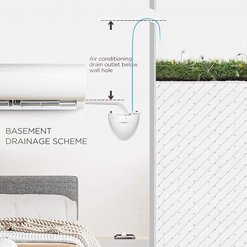 Miniatura 3 de FUJIWARA Mini bomba de condensado exquisita bomba automática de eliminación de drenaje de condensación montada en la pared silenciosa para HVAC