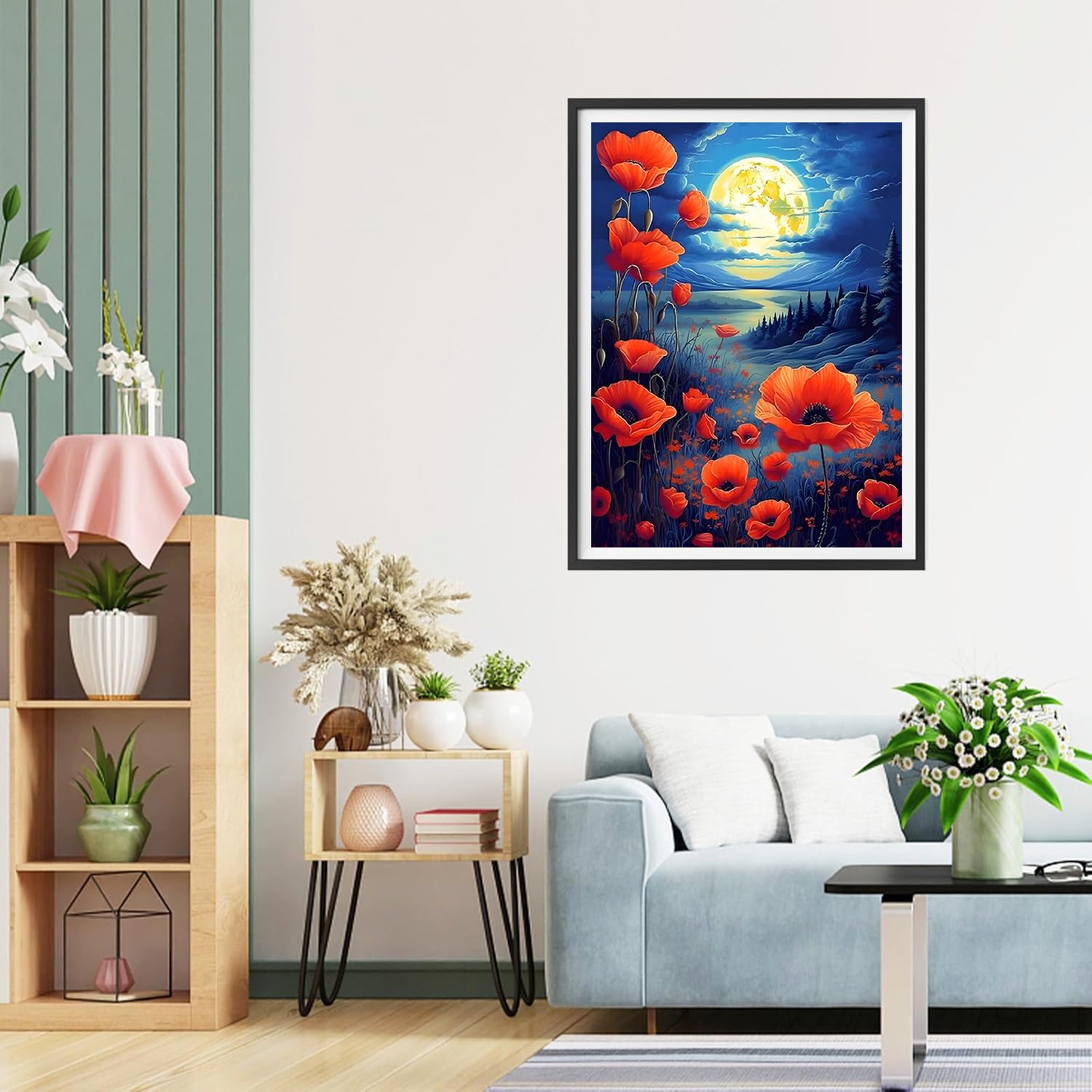 Kit Peinture Diamant QQYRHN 5D - Coquelicot - 30x40 Cm - Pour Adultes Débutants Diamond-painting Adulte