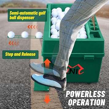 YUNIC Golf Ball Dispenser Machine Powerless Automatic Tee Up