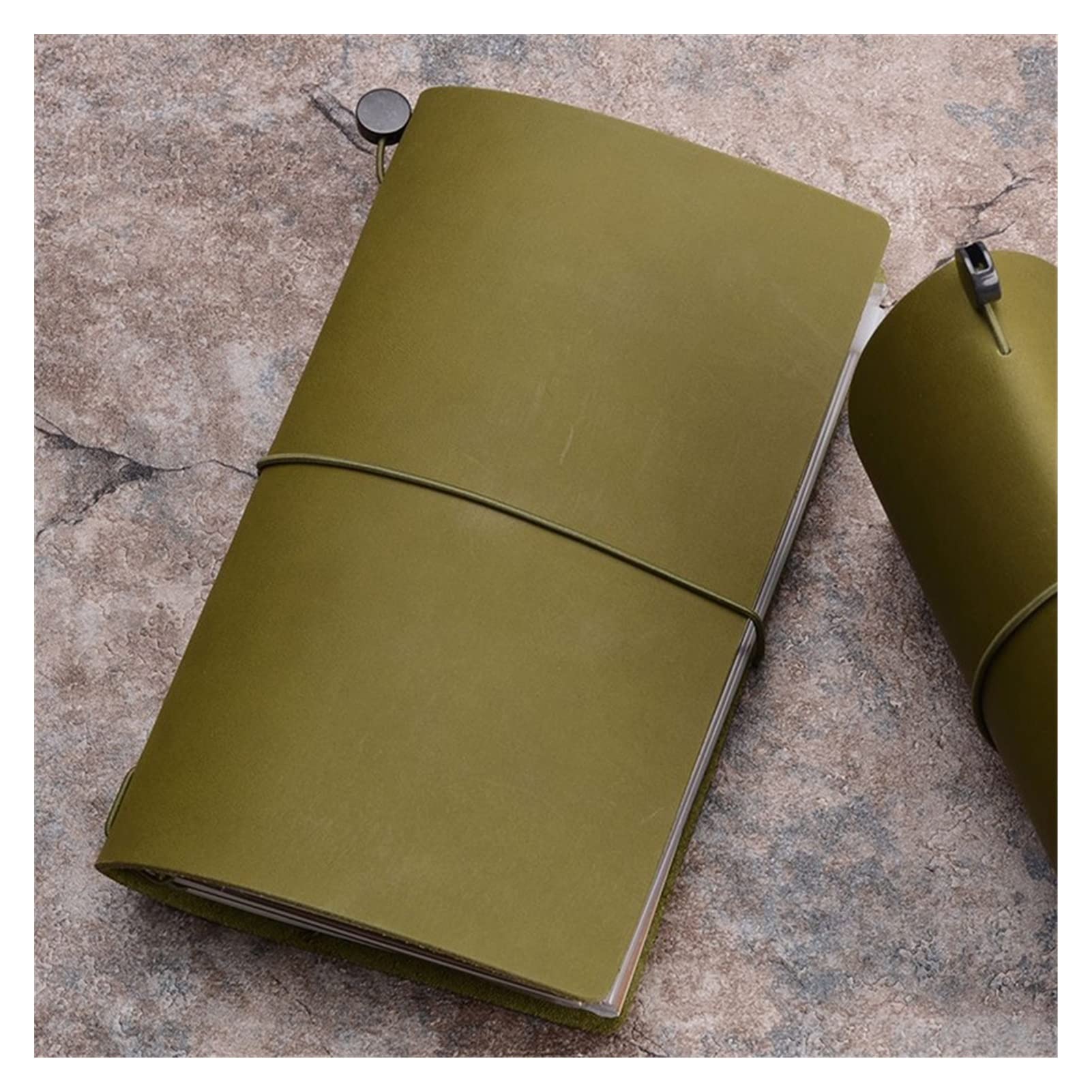 Notizbuch,für Männer und Frauen Echtes Leder Notebook Planner Handgemachte Reisende Journal Agenda Skizzenbuch Tagebuch Schreibwaren, D Schreiben und Notizen, Tagebuch, Notizheft