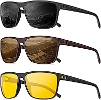 Vista 41 de Gafas de sol polarizadas para hombre, anteojos de sol polarizados con protección UV, lentes de sol ligeras para conducir, pescar, jugar al golf