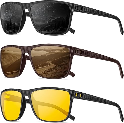 Miniatura 41 de Gafas de sol polarizadas para hombre, anteojos de sol polarizados con protección UV, lentes de sol ligeras para conducir, pescar, jugar al golf