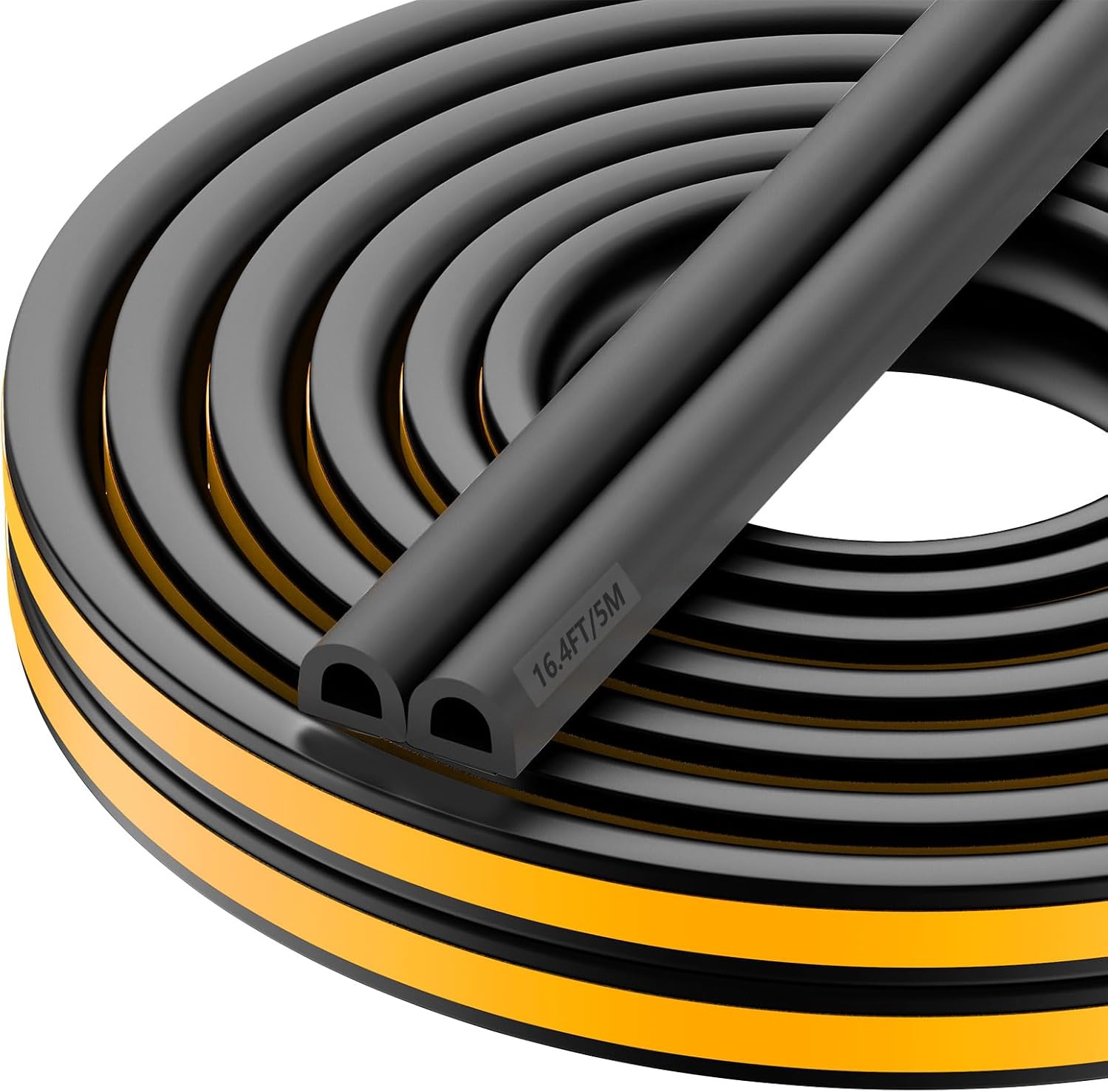 Nest Wood Foam Door and Window Seal Strip, High Elasticity, High Adhesion Rubber Insulation Tape, Windproof Soundproof Door Foam (White, 6.5FT/2meters)