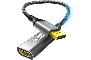 DisplayPort 1.4 to HDMI 2.1 Adapter - Unmatched Connectivity with 8K Clarity