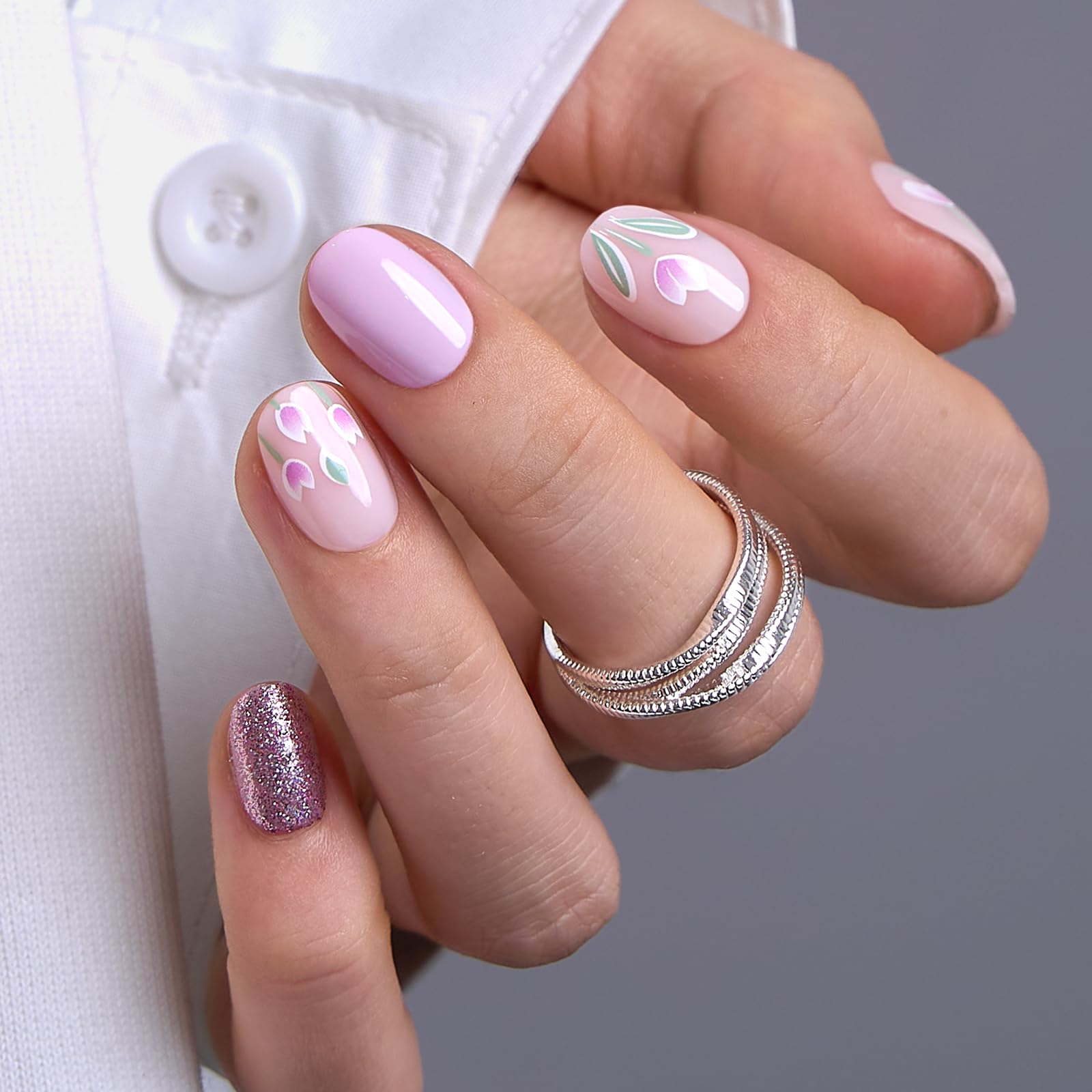 CurvLife Press On Nails - Nude Peach Pink -21 CurvLife Press On Nails - Nude Peach Pink -21