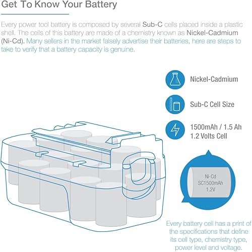 Miniatura 3 de ExpertPower Batería NiCd de 18 V 1500 mAh para Black & Decker 244760-00 A18 HPB18 HPB18-OPE Firestorm A18 FS180BX FS18FL FSB18