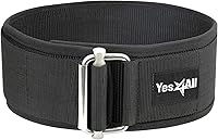 Vista 19 de Yes4All 100% Leather Premium Weightlifting Belt/Genuine Leather/ 2in1 Dip Belt With Chain/Self-locking Belt, Robust Alloy Steel Buckle 10mm Thick