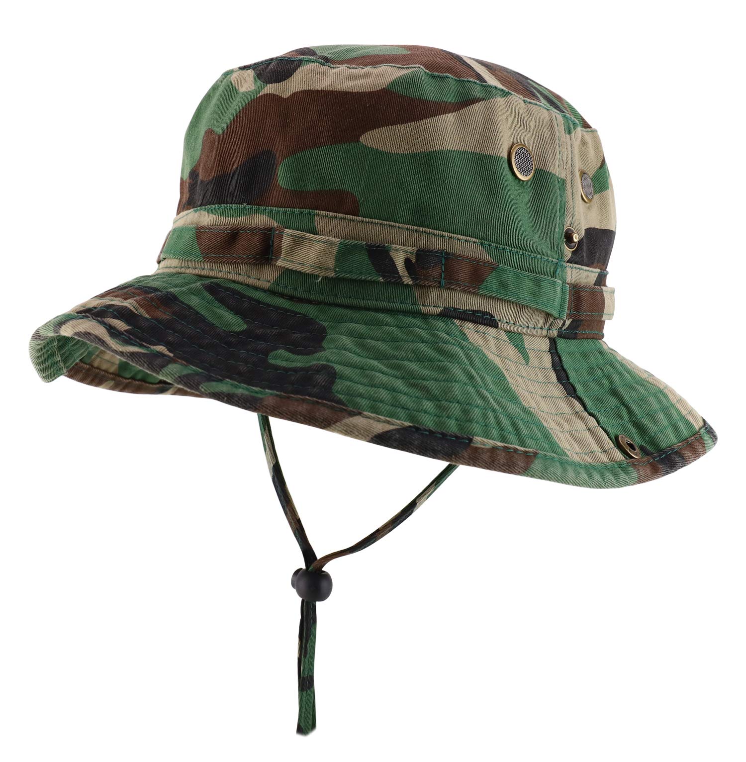 ArmycrewBig Oversized Jungle Boonie Bucket Hat with Chin String Fits Upto XXXL