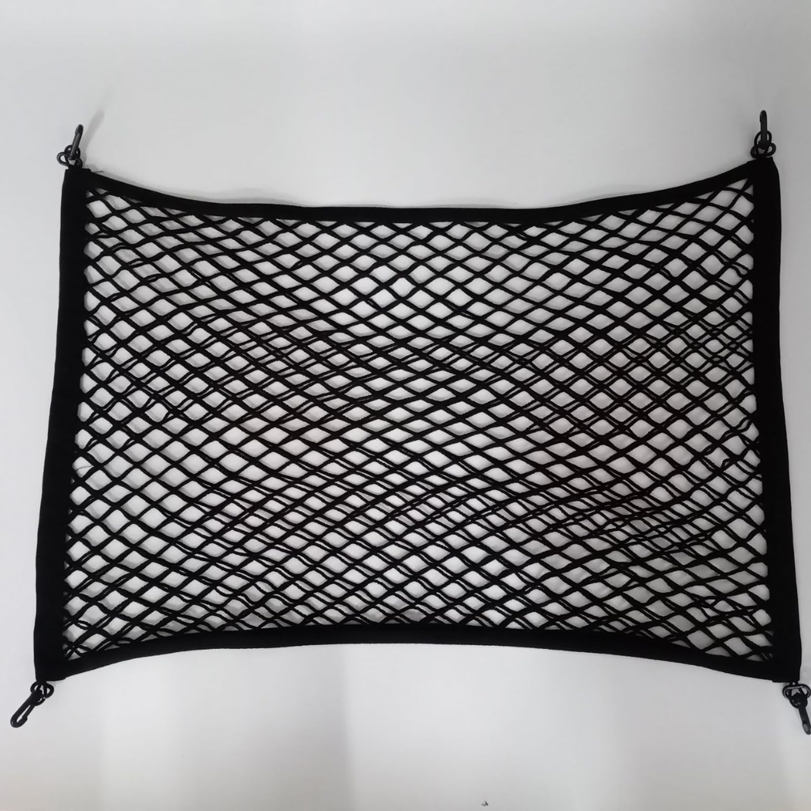 VEPOIUYTRE Car Boot Cargo Net for Jeep Cherokee 1974-2022 XJ KK KL, Elastic Trunk Organizer Netting with Hooks and Screws, Heavy Duty Mesh Luggage Storage Holder for Cars, SUVs and Vans