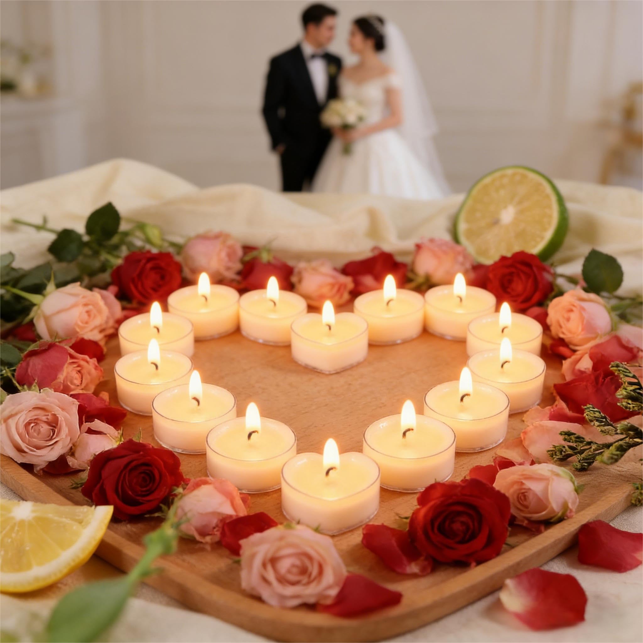 Candele tealight in cera di soia, 100 pezzi, durata 4 ore, candele bianche senza fumo, atossiche, senza paraffina, in acrilico trasparente, per matrimoni, casa, emergenze e cene