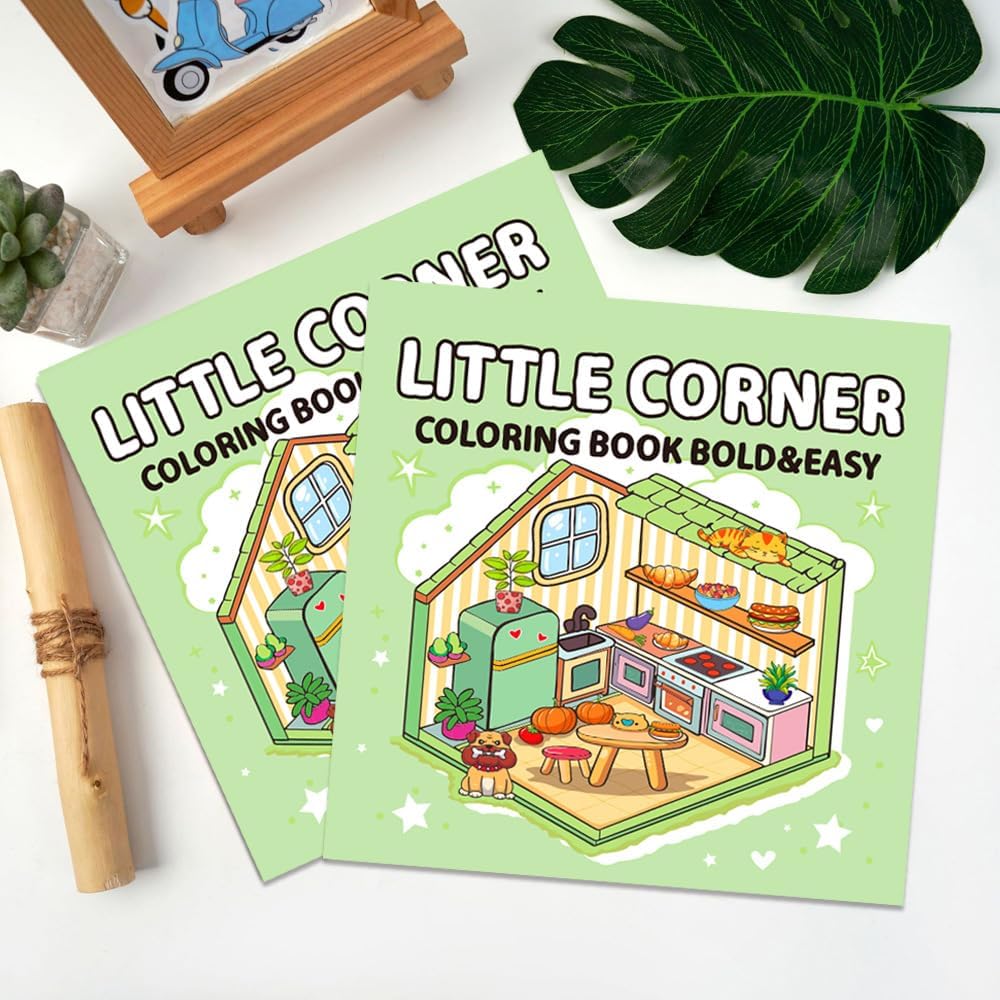 Little Corner: Coloring Book for Adults and Teens, Super Cute Designs of Cozy, Hygge Spaces for Relaxation image 3