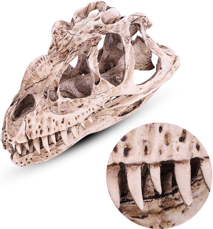 Fdit Retro Dinosaur Skull Model Replica Skeleton Figurine Collection Home Bar Party Decor
