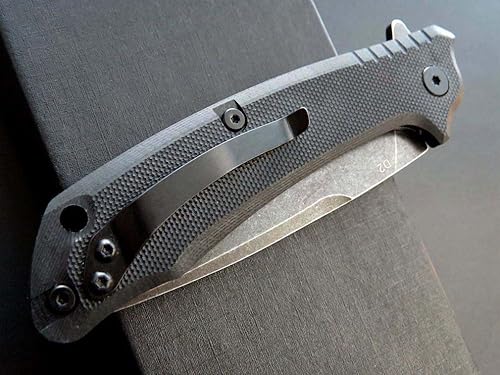 Miniatura 6 de Eafengrow EF223 Cuchillo plegable Hoja D2 con mango G10 Cuchillo de bolsillo Multi Supervivencia al aire libre Camping Supervivencia (negro)