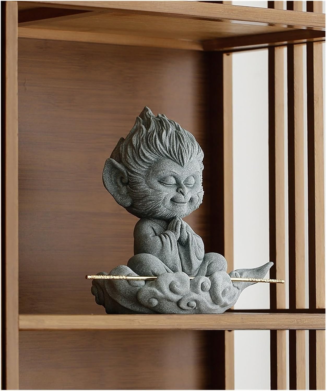 Bookshelf Decor Tea Pet Ornaments Creative Monkey Fish Tank Landscaping Space Counter Decoration Desk Statues