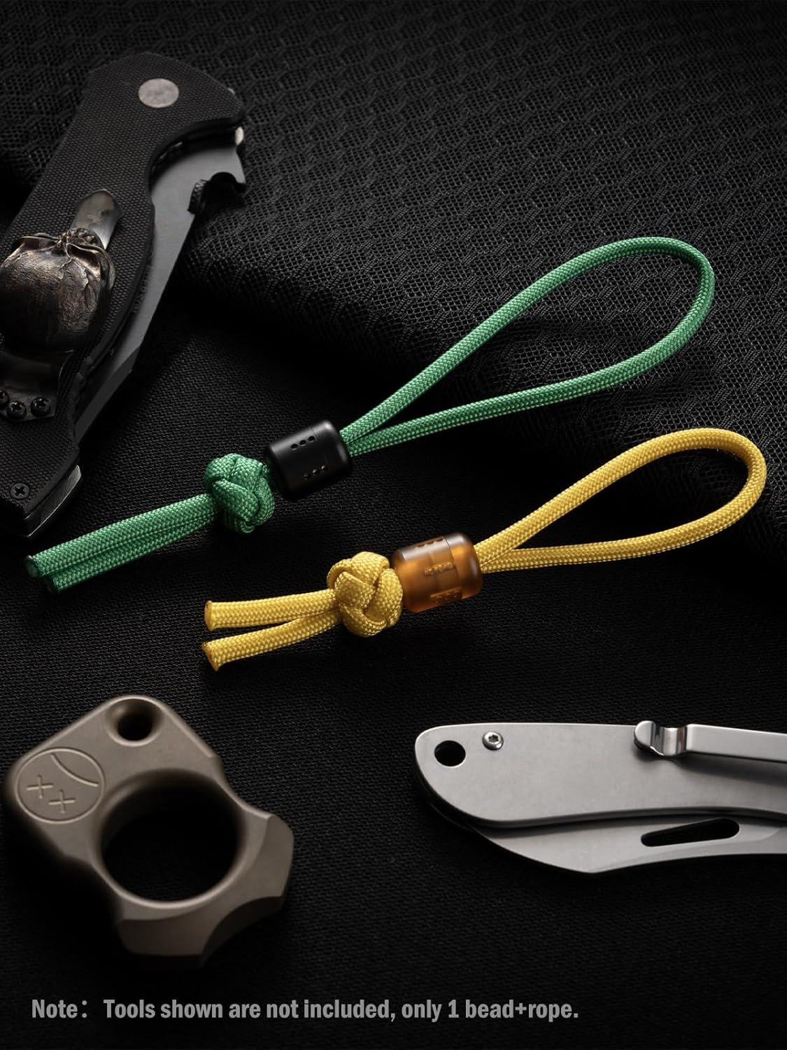 VIPERADE VAB5 PEI Paracord Beads, Knife Lanyard Beads with 6 Slots for DIY Glow Tubes, EDC Bead for Flashlight Knife Pocket Tool Keychain Pendant - Image 2