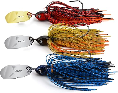 Miniatura 25 de MadBite by KastKing Bladed Jig Fishing Lures, Multi-Color Kits, Irresistible Vibrating Action, Sticky-Sharp Heavy-Wire Needle Point Hooks, Popular