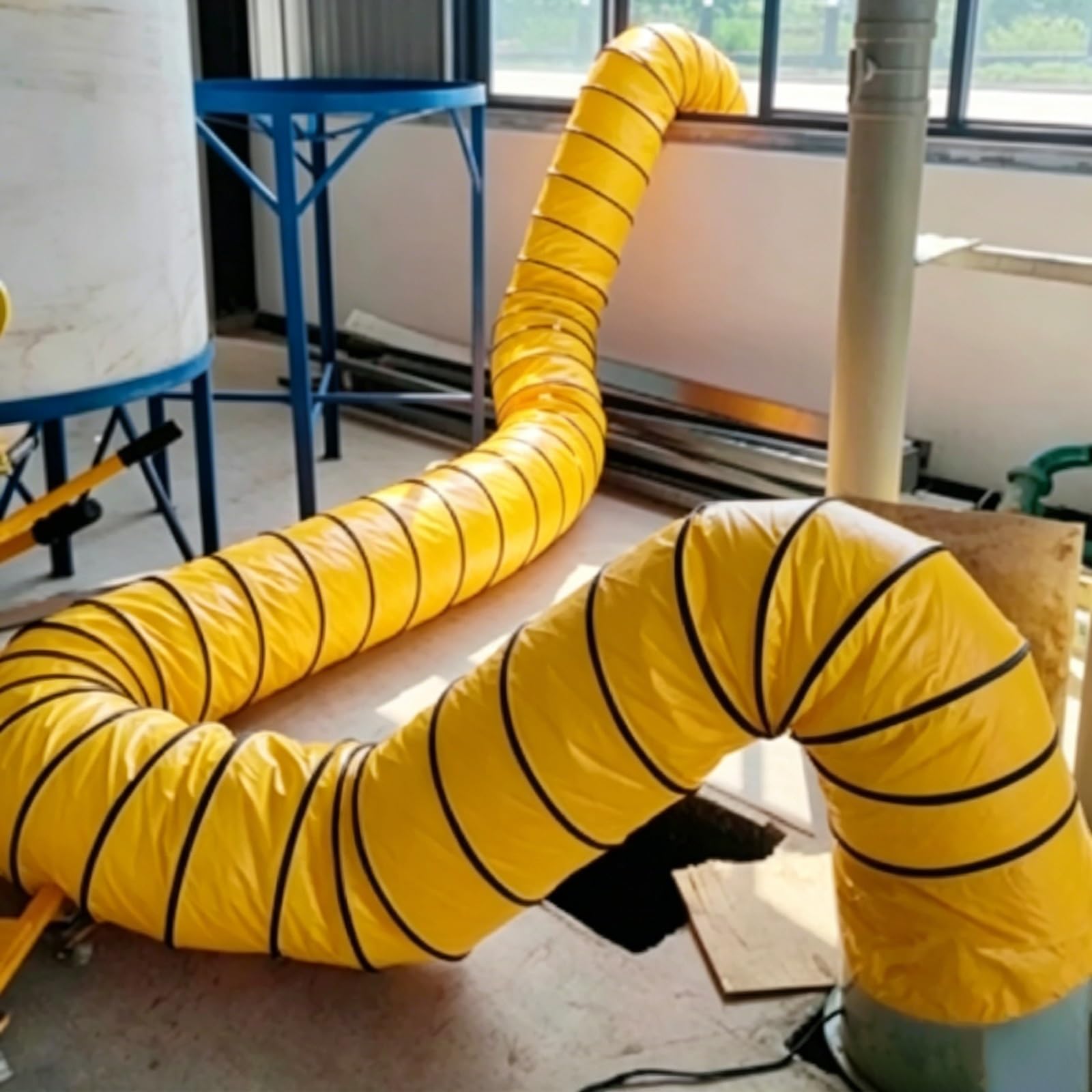 Ventilation ducting Ventilation Hose - L 3m, Tear Resistant PVC Flexible Duct for Welding Fume Extraction/Construction Site, Lightweight & Easy to Install(Yellow,Ø 1000mm/39.4in)
