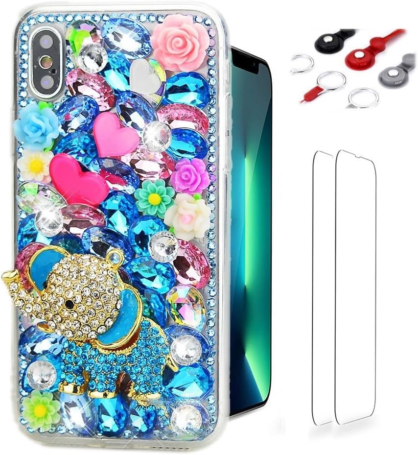 Glitter Design Phone Case for Samsung Galaxy A37 - Girls Women 3D Luxury Shiny Bling Protective Cover with Screen Protector, Phone Lanyard - White Dreamcatcher