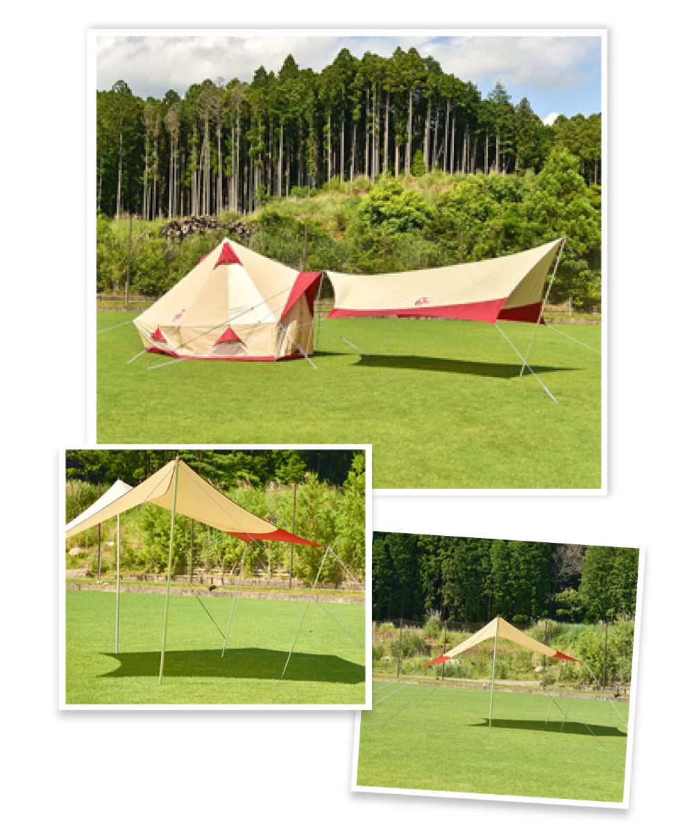 CHUMS CH62-1827-T010-00 Booby Hex Tarp, Teal/Red, W 187.7 x D