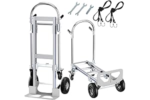 Heavy Duty 2-in-1 Appliance Dolly Hand Truck with Strap