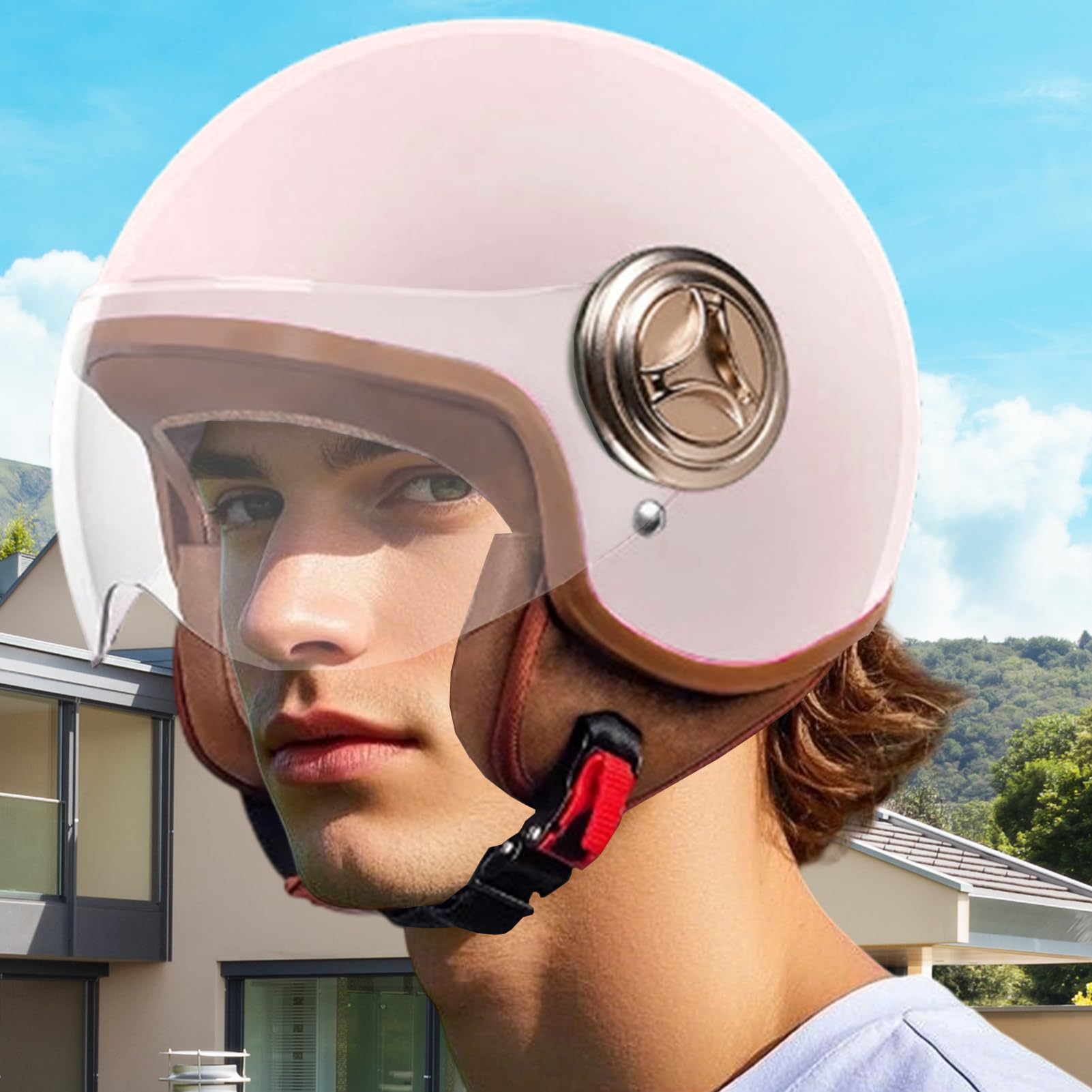 Kask Skateboardowy Półotwarty Kask Do Skutera | Ochronny Na Snowboard Narty Jazdę Miejską Skuter Górowanie