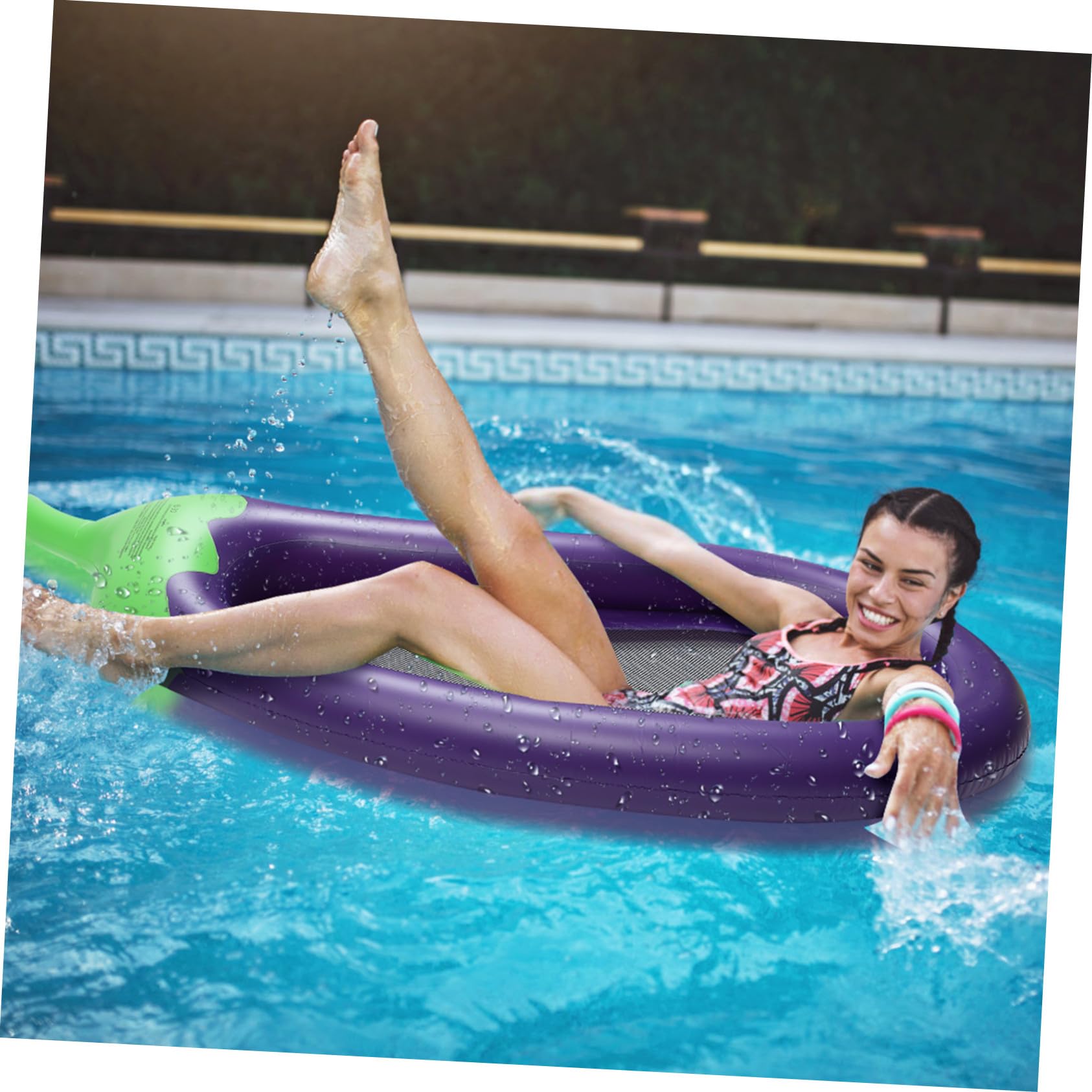 Canapé Flottant Gonflable Aubergine PVC pour Piscine et Mer | Fête Estivale, Bouee Piscine Siege, Matelas Gonflables pour Piscine, Tapis Flottant à Eau, Canapé pour Piscine Gonflable