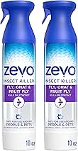 Zevo Flying Insect Killer Spray - Bug Spray for Home Use - Versatile Gnat, Mosquito, Fruit Fly Killer & More - with Rosemary & Cornmint Oil - for Indoor & Outdoor Use (2 Bottles)