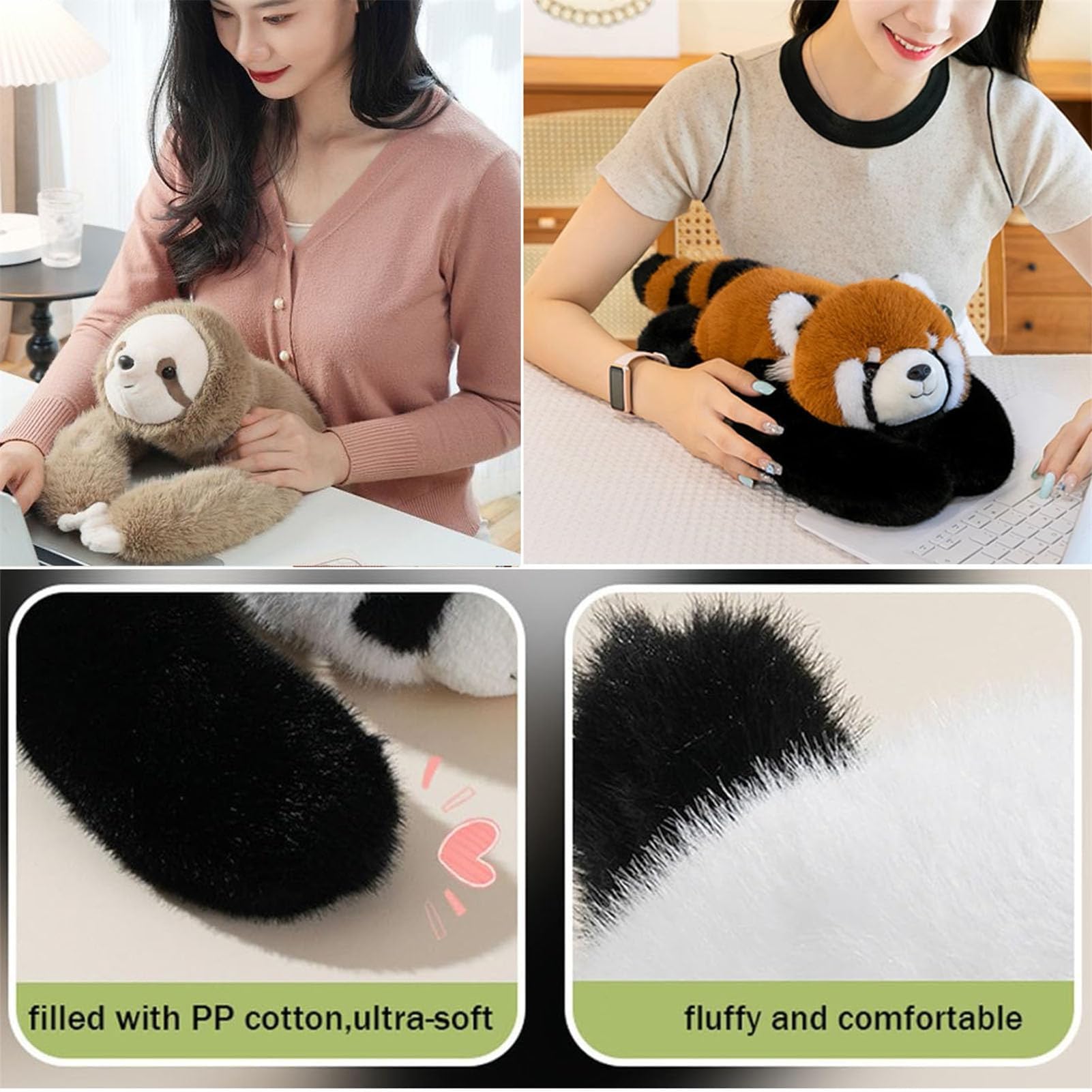 Gewichteter Teddybär für Erwachsene, gewichtete Plüschtiere, gewichtete Tiere gegen Angstzustände, 65 cm großer Kuschelteddy für Erwachsene (Panda,65cm/25.59in)
