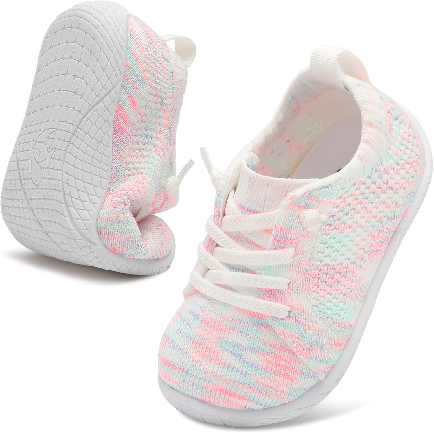 LeIsfIt Toddler Walking Shoes Boys Girls Slip-On Barefoot Shoes Kids Breathable Sneakers Non-Slip Lightweight Tennis Shoe