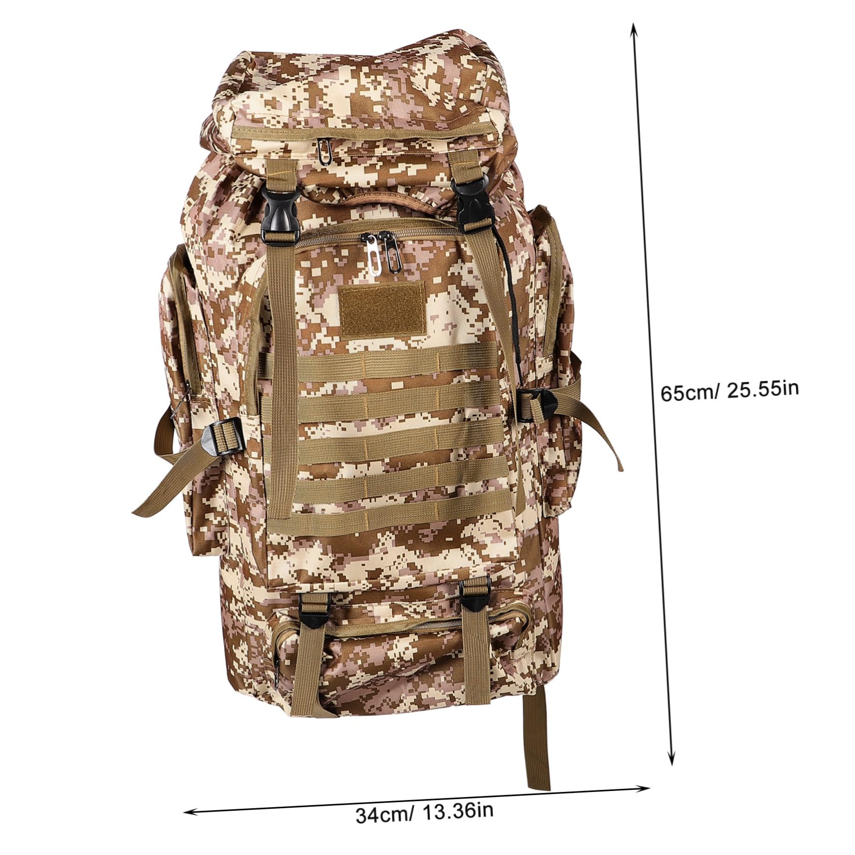 HANABASS Zaino da Trekking da Uomo Travel Backpack Waterproof Backpack Zaino da Trekking Leggero Resistente all'Acqua Zaino da Campeggio Portatile Borse da Trekking Panno Oxford Light Brown