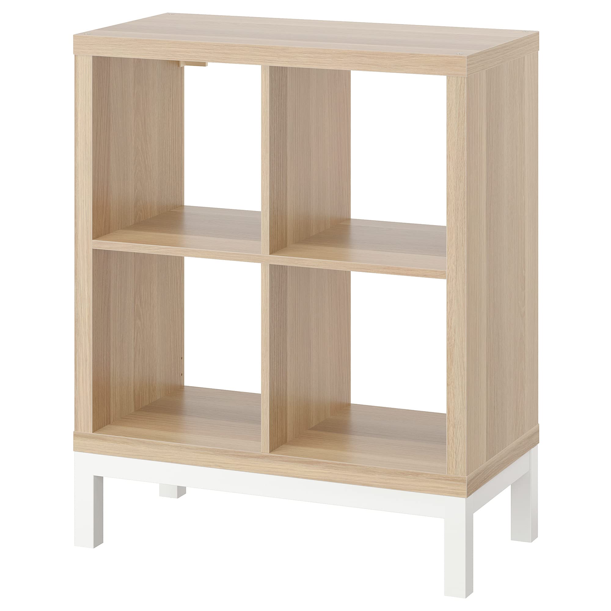 KALLAX étagère avec piètement effet chêne teinté blanc au design scandinave