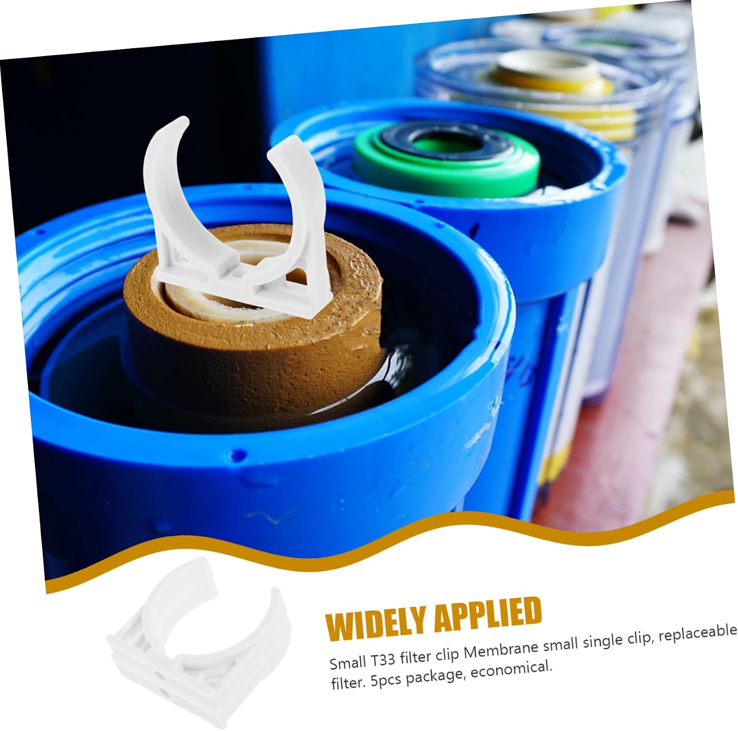 5pcs Small Membrane Housing Fixing Clips for Water Purifier Durable Filter Clips for Easy Replacement of Water Filter Core