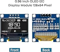 Vista 2 de 5 unids 0.96 pulgadas OLED I2C IIC Display Module 12864 128x64 Pixel SSD1306 Mini placa de pantalla OLED autoluminosa compatible con Arduino Blanco