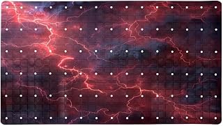 Non Slip Bathtub Mat Red Cloud Lightning Bathroom Shower Tub Mats with Suction Cups and Drain Holes for Kids and Adults 15.7x27.9 in