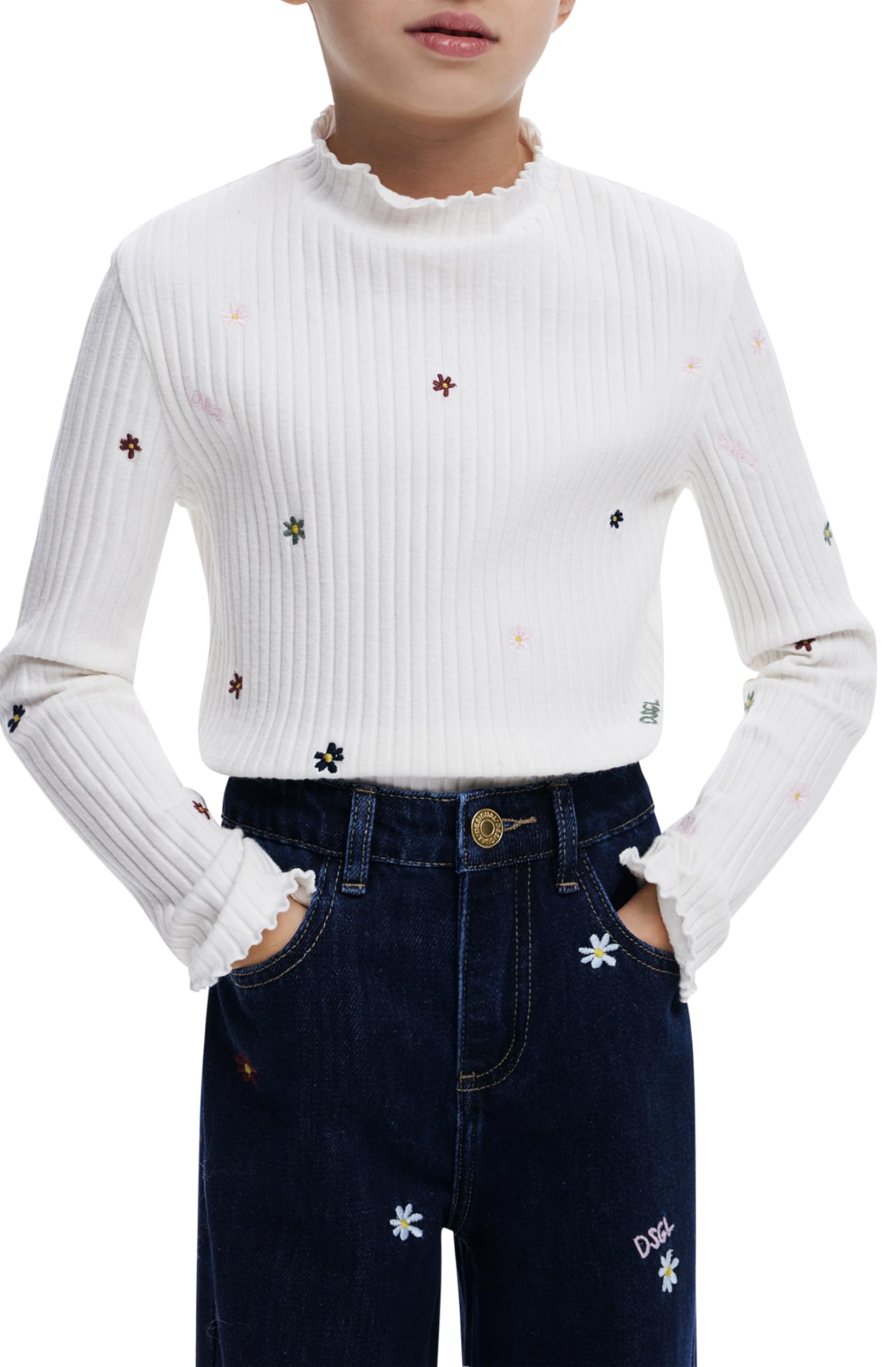Desigual TS_Micro Flower, 1001 RAW, 5/6