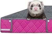 Vista 13 de Paw Inspired Critter Box Funda Lavable para Jaula, Ropa de Cama de Forro Polar Reversible con Lados Elevados para Hurones, Conejos, Ratas