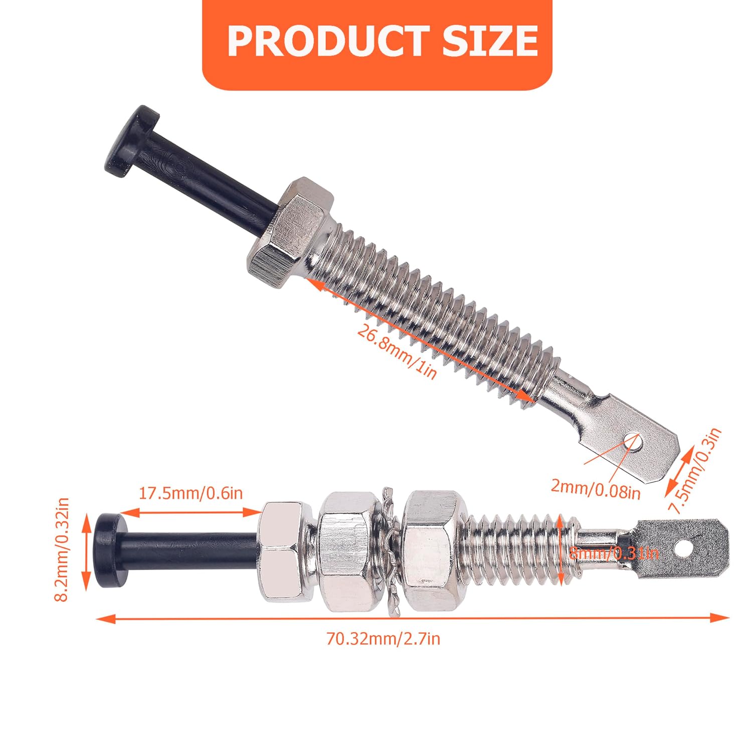 12V Door Pin Switch Instantaneous Adjustable Door Latch Switchs General Motors Hood Alarm Light Hood Switch(Pack of 4pcs) - Image 3