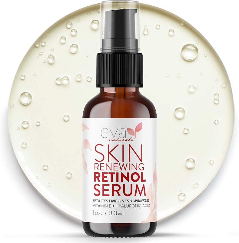 Suero de retinol, ácido hialurónico, vitamina E y antienvejecimiento, 1 oz | Uso nocturno, corrección de manchas oscuras, líneas finas, arrugas, rejuvenecimiento, marcas y cicatrices de acné, brillo.