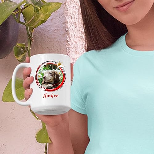 Miniatura 5 de Taza de café con nombre personalizado "Best Dog Mom Ever", regalo para mamá, mamá, madre, amante de los perros, taza de cerámica blanca