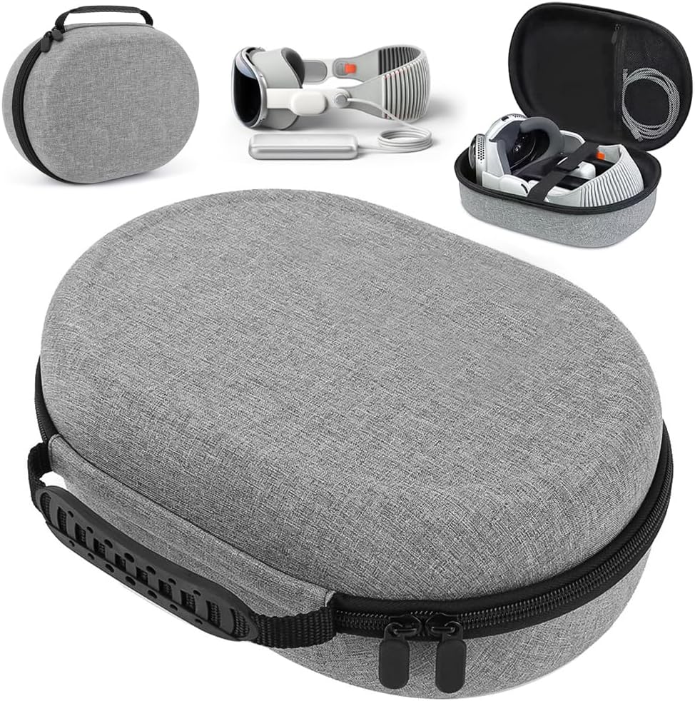 Hard Carrying Case For Apple Vision Pro - Apple Vision Pro Case Compatible With Battery & Charger Accessories - Anti-Fall Waterproof And Travel Hard Protective Cover Portable Storage Bag