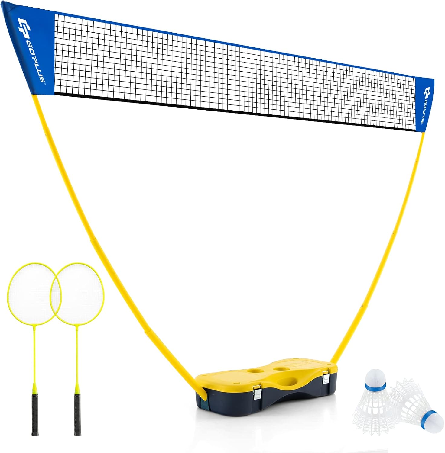 Goplus Portable Badminton Net Set, Volleyball Badminton Net with