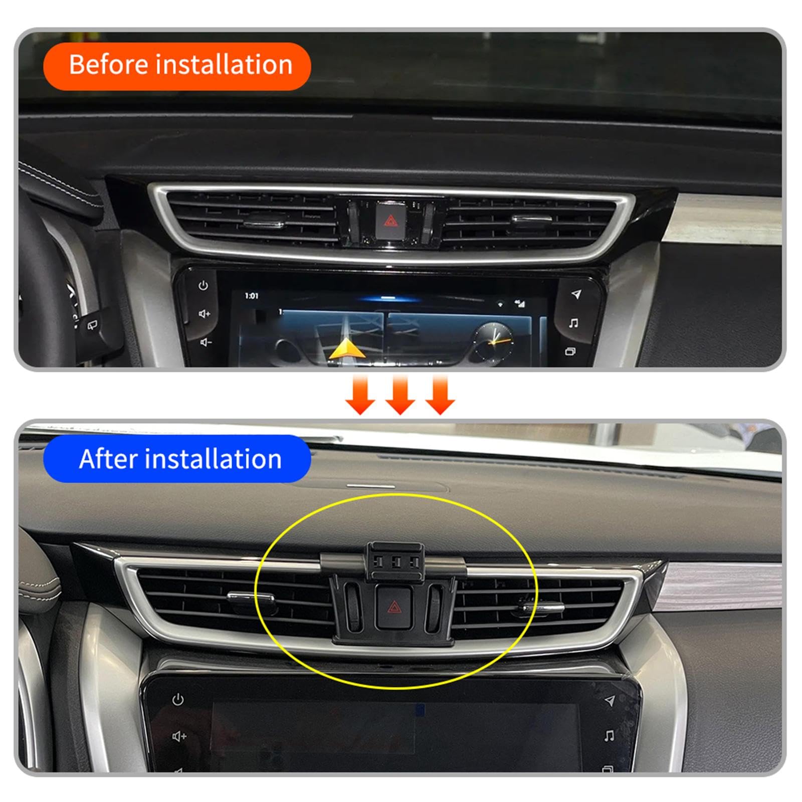 Porta Cellulare Auto per Nissan Murano Z52 2015-2023, Supporto per Telefono da Auto con Staffa Fissa, Supporto Speciale per Telefono Cellulare da Auto