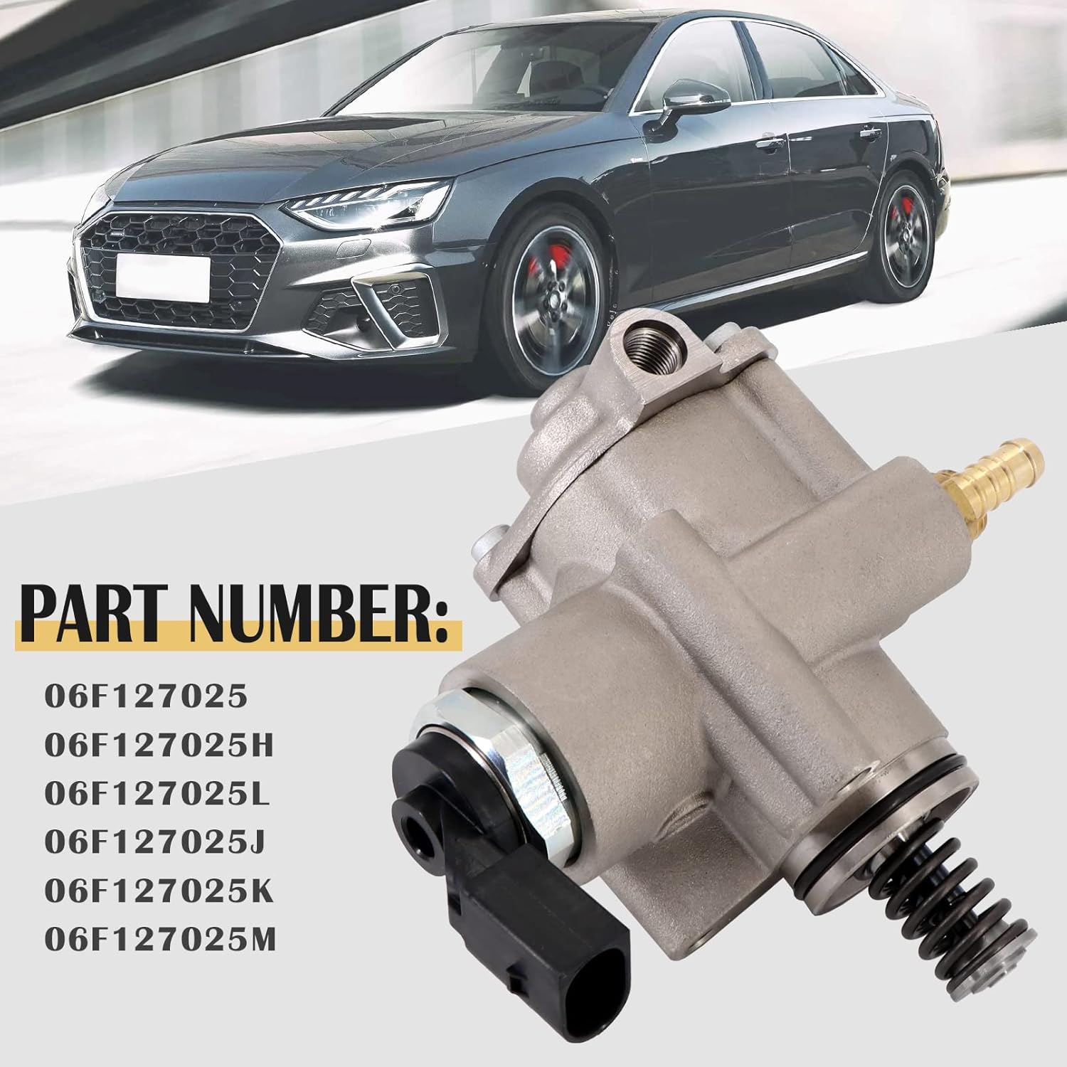 KIPA High Pressure Fuel Pump for A3 A4 TT Quattro Eos GTI Jetta Passat 2.0L 06F127025M 06F127025J 06F127025K HPP0004