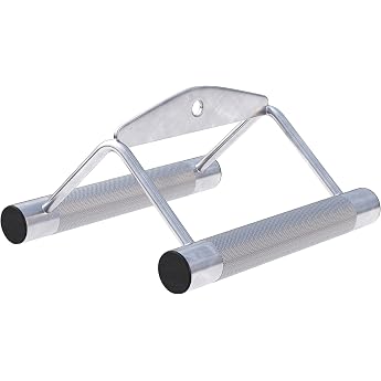 GORILLA SPORTS  Cable Pull Handle - Single or Set Rowing Handle Lat Pull Bar and Lat Pull Bar Hoof Grip with Swivel Knurled Handles Made of Chrome Handles for Pulls Training Handle